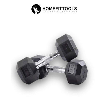 ดัมเบลยางออกกำลังกาย Homefittools แบบเหลี่ยม 12.5 kg_0